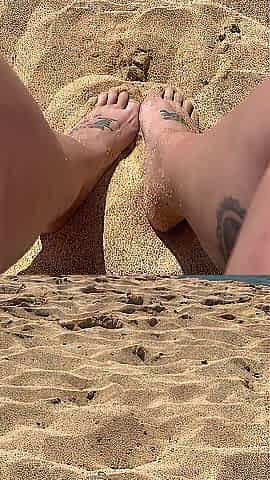 big beautiful woman step mamma mother I'd like to fuck foot fetish wrinkles soles and lengthy toes in the sand