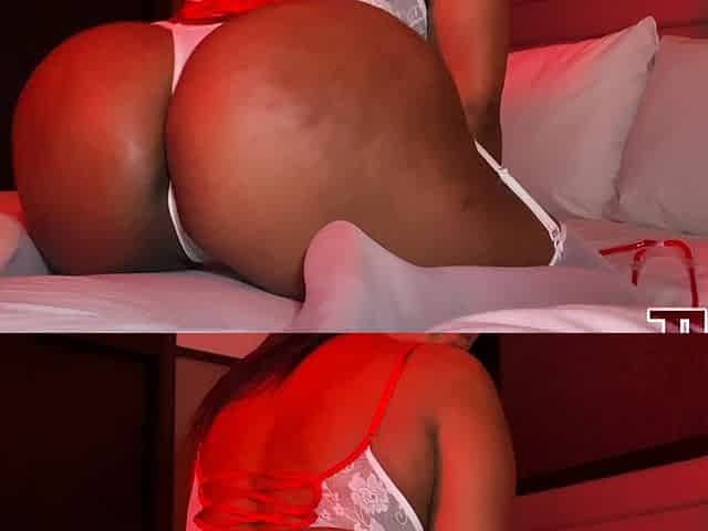 Black and round asses