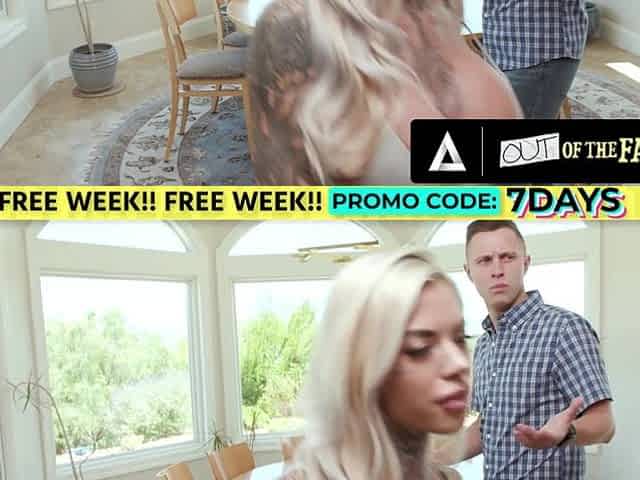 Stacked blonde bombshell lands massive white cock in loud anal sensations