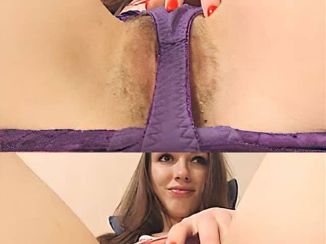 Panties close up open wide legs