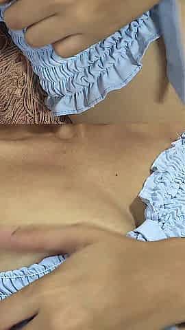 My ally makes hawt episode touching her breasts and masturbating