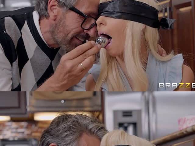 Blonde teen Kenzie Reeves surprised with deep anal drilling