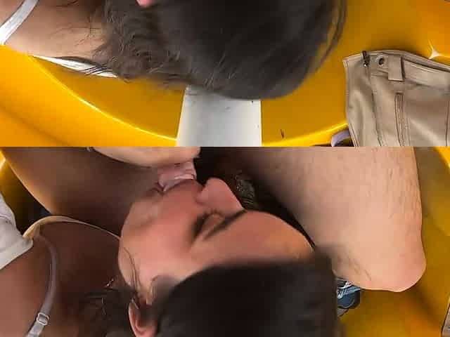 Real stranger gives epic DT in public, jism in gullet -