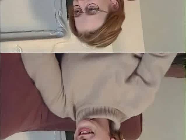 Geeky blond with glasses likes getting jizzed after hard screw