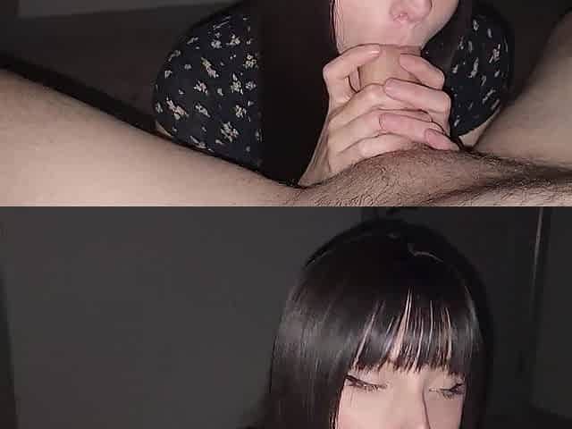 Sweetheart giving the most good deepthroat