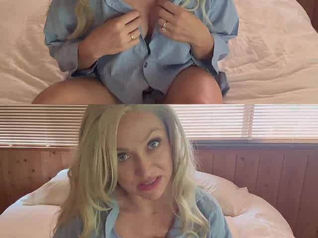 JOI Striptease: Hot Blonde Gives You a Second Chance