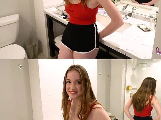 Pretty Hazel Moore enjoys a big cock cameraman fucking her twat