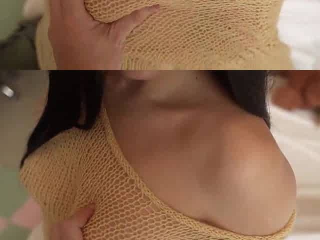 Oriental woman is shy in advance of having sex after school.
