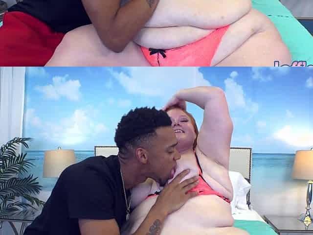 Super Sized BBW Julie Ginger Enjoys a Black Cock