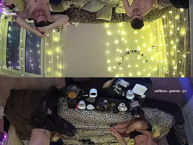Amateur couple having sex on cam at home