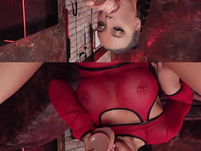 Heels Up High, Booty Down Low, That babe Took That Thick Weenie Unfathomable In Her Gut
