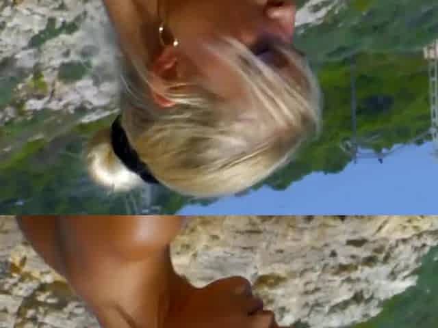 sexy sweethearts at the beach have a juicy and unfathomable screw