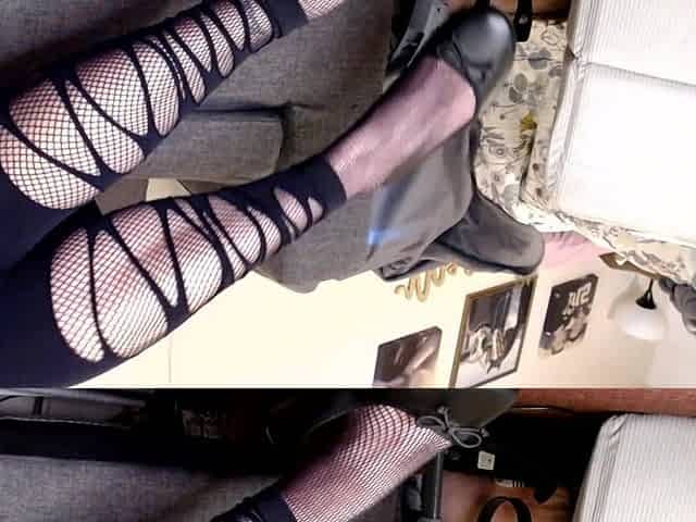 Ballet Flats Dangling Fishnets