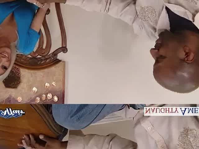 Ebony Stud cumming in white aged cunt