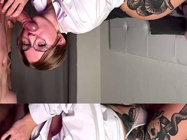 Busty Cutie Teen With Glasses Fucked And Creampied