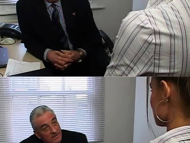 Secretary knows how to please her boss