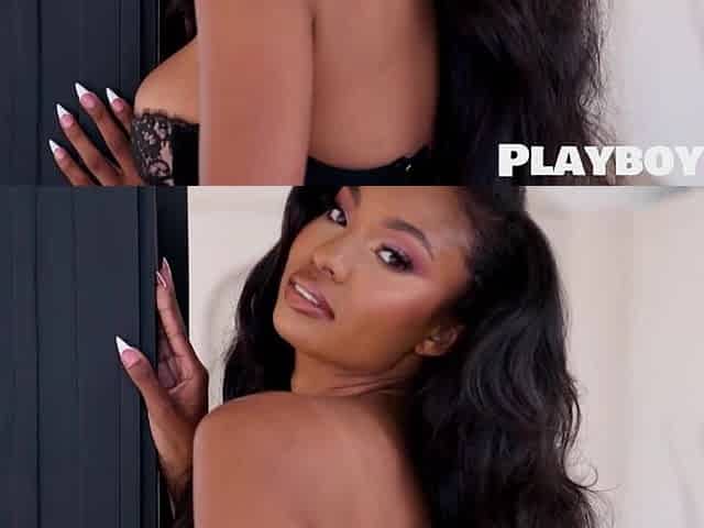 Nice-looking ebony mother I'd like to fuck disrobes for the Playboy after posing in hawt underware