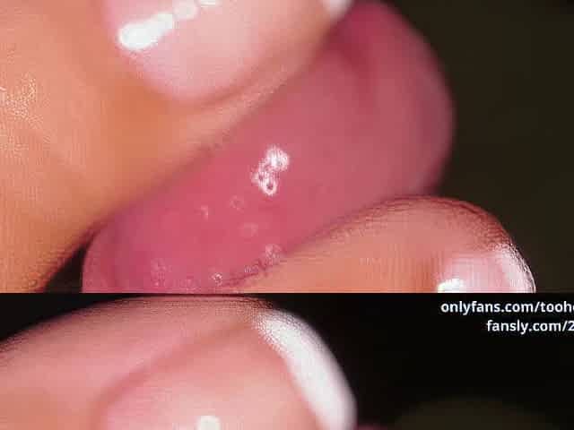 Closeup lubed car toejob footjob