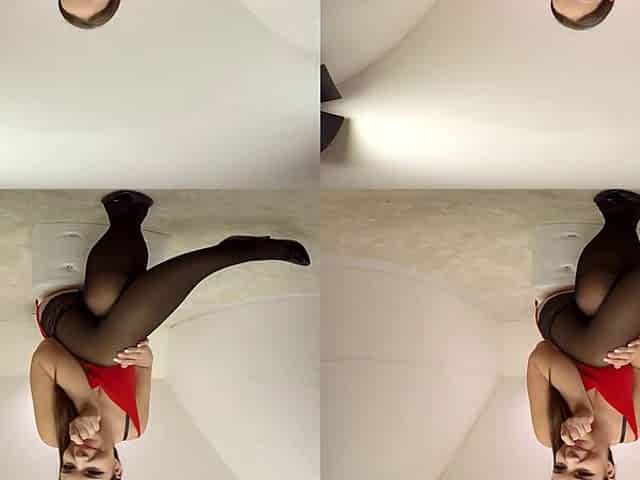 Hot Sofia Lee Playing With Her Favorite Toy - Stockings, Teen, Toying