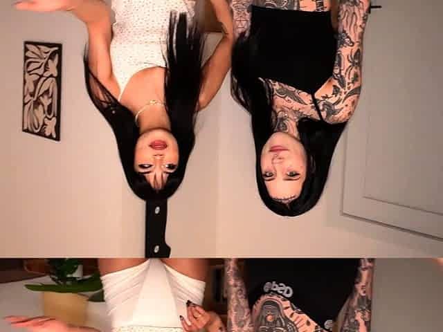 E-girl Babe And Her Goth Friend Ride A Big Cock