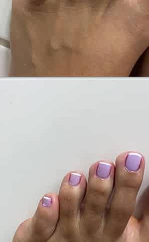 Lilac French Nails