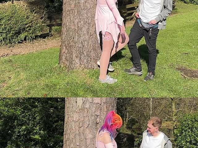 Outdoor Fuck - Slutty Elf Gets Fucked