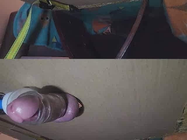 Massive Climax from Hitachi Wand with Milking Table