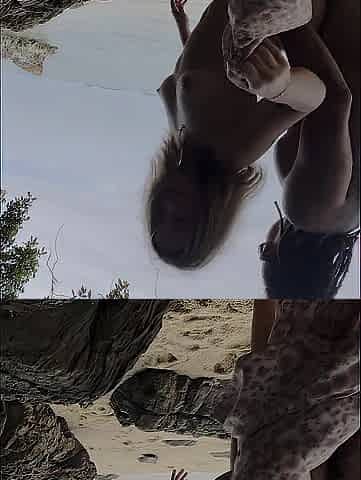 Hawt Whore Gets Wild on the Beach / Excitement Sand and Hard Action