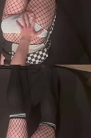 Femboy spanks herself naive and cums