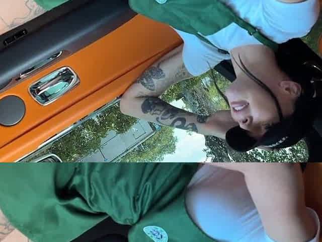 Lustful Tattooed Barista Eats Teddy Tarantino's Dong in the Car On her Break