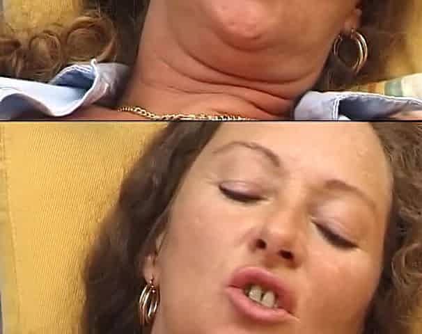 German Lady Plays with Her Pierced Pussy on Casting