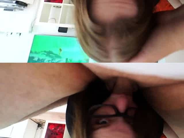 Lapdance and blowjob made by BIG boobs blonde