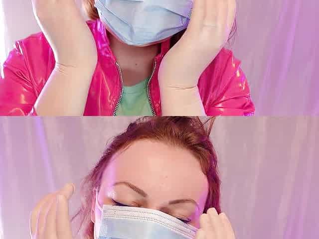 Surgical Gloves, Face Massage and Oil. ASMR movie scene