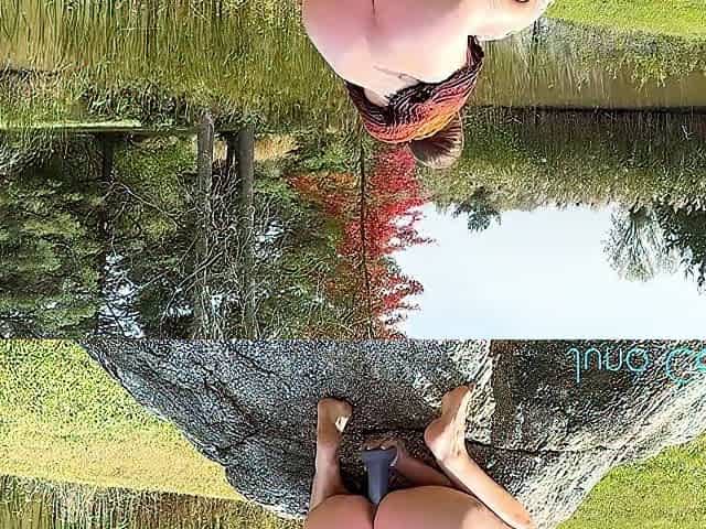 Fucking Myself And Squirting In A Public Park