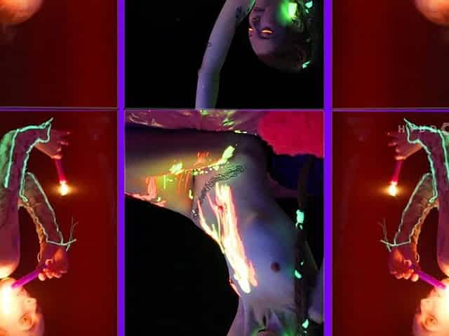NEON GANGBANG - Hot Wax and Hard Cocks