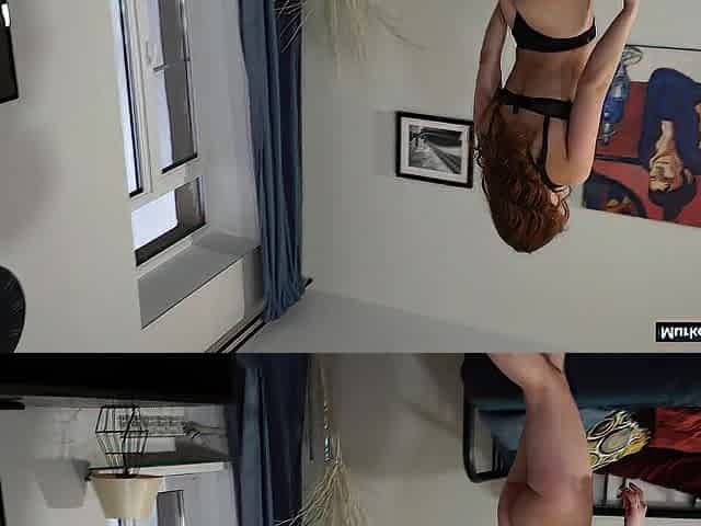Gymnast with a phat butt groans from a penis in her snatch