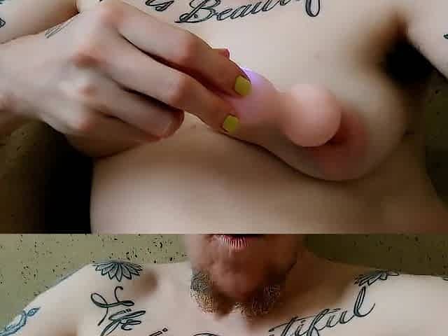 FTM Sex toy Solo Masturbation and Teat Stimulation