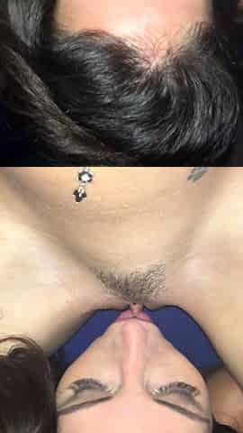 Blond and brunette lesbians licking pussy