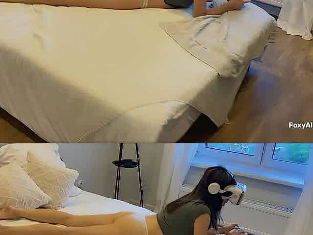 The almost all unexpected pont of time for my girlfriend during the time that watching VR movies