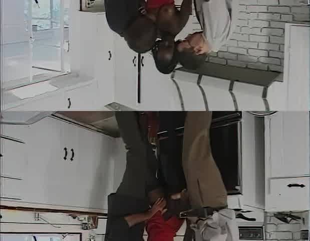 Ebony doxy Chocolate takes 2 white schlongs in her butt