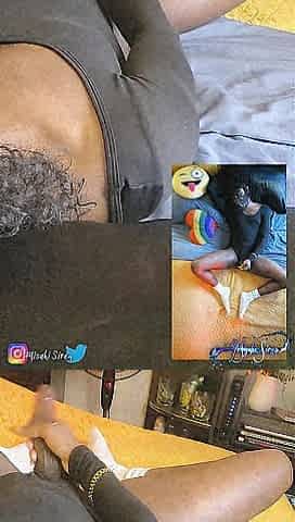 Hawt Ebony Fem Jerking off Schlong with Ejaculation/Fleshlight Creampie