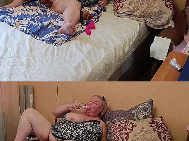 Girlfriend with Big Hairy Cunt Masturbates with Toys