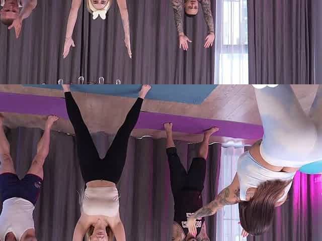 Yoga session turns into a hardcore foursome