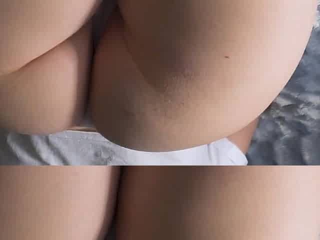 Peeking At My Teen Japanese Stepsister In Thigh Highs Showing Off Rear Camel Toe 4K
