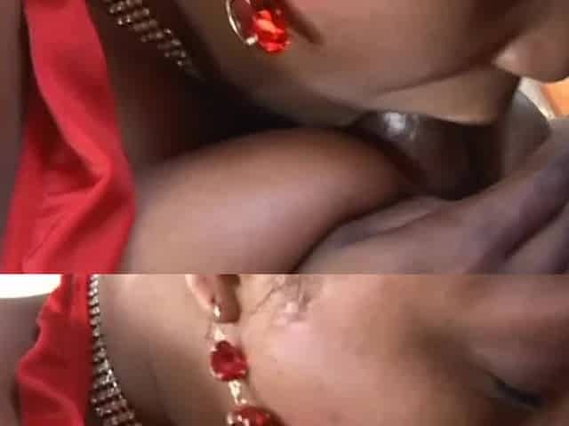 Vida Valentine with her large breasts likes ebony rod