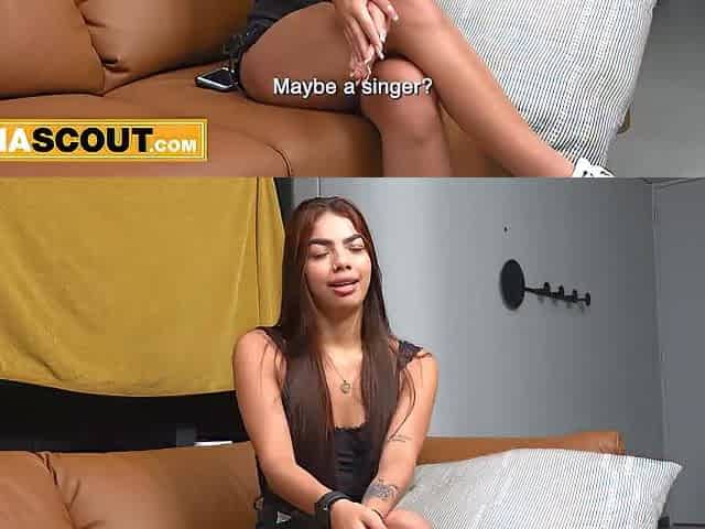 18yo Colombian Gal Fucked Raw By Hung Producer In Homemade Underware Shooting