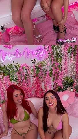 Pink Room Ep.33: Horny Latina Sluts Zoey and Jessica Love Cock