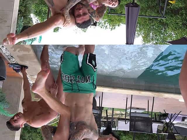 First Double Penetration of an Italian Tattooed Woman