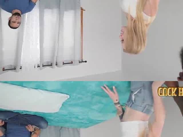 Taylor Rae, a hawt golden-haired, gets taken hard by her Ebony ally right in front of her watching spouse.