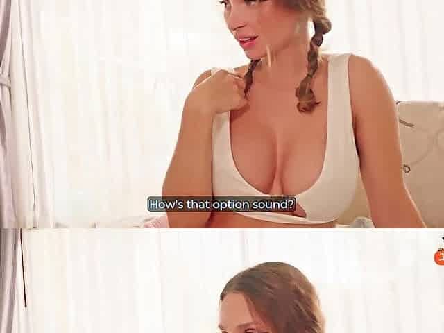 Roommate Sucks My Knob whilst Talking to Her Boyfriend on the Phone